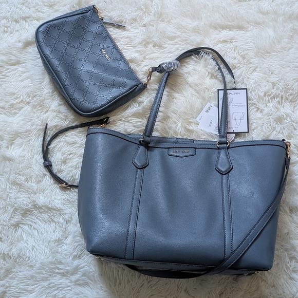 Set Nine West Jordii Trap Shoulder Tote Bag and Crossbody - Picture 5 of 12